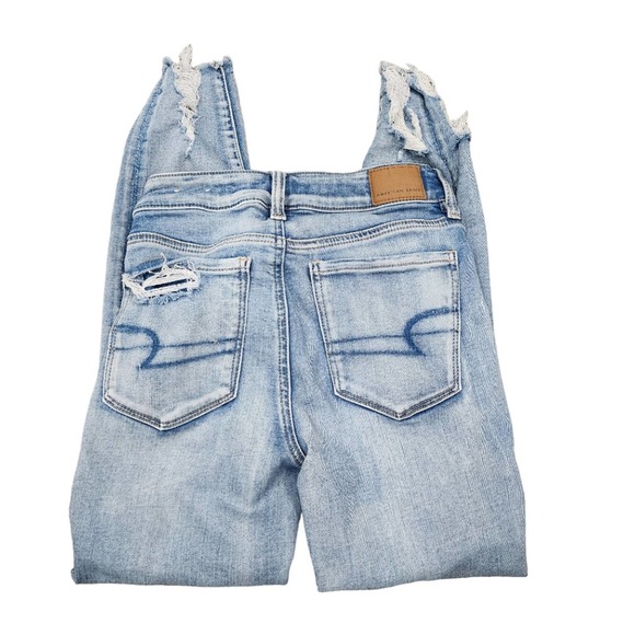 American eagle light wash next level stretch women's size 2 hi rise jeggings - Picture 2 of 9